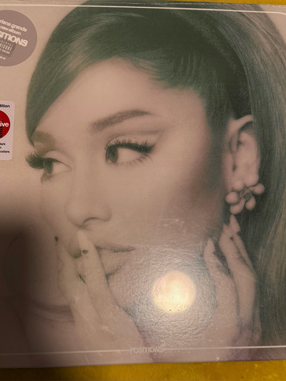 Ariana Grande Gray Monochrome Portrait Print